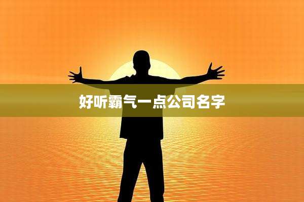 好听霸气一点公司名字