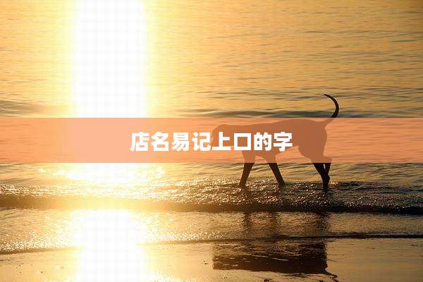 店名易记上口的字