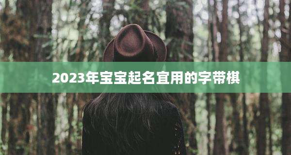 2023年宝宝起名宜用的字带棋