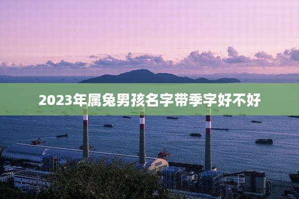 2023年属兔男孩名字带季字好不好