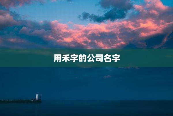 用禾字的公司名字