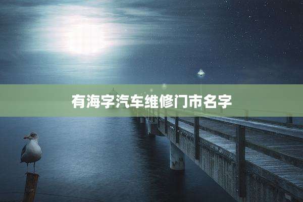 有海字汽车维修门市名字