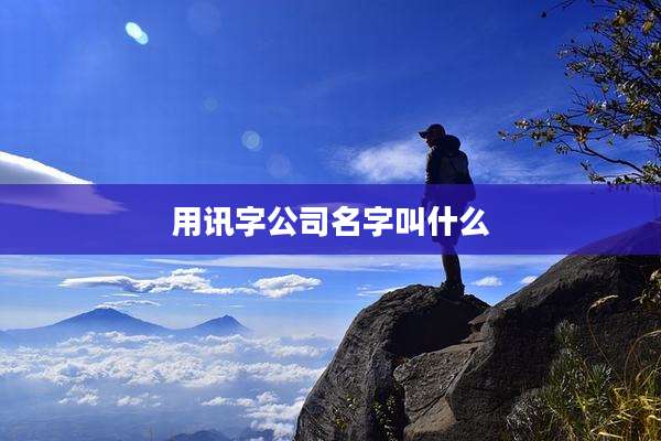 用讯字公司名字叫什么