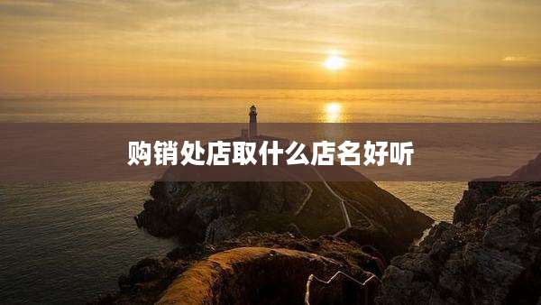 购销处店取什么店名好听