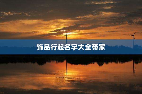 饰品行起名字大全带家