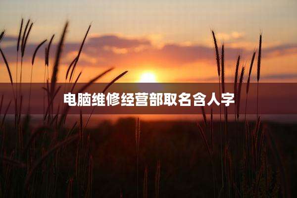 电脑维修经营部取名含人字