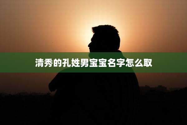 清秀的孔姓男宝宝名字怎么取