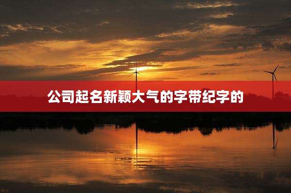公司起名新颖大气的字带纪字的
