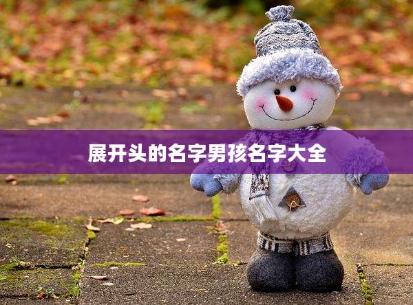 展开头的名字男孩名字大全
