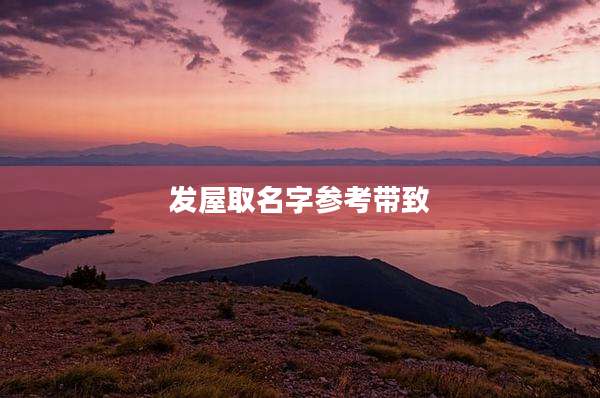 发屋取名字参考带致