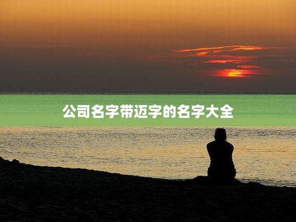 公司名字带迈字的名字大全