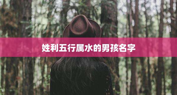 姓利五行属水的男孩名字