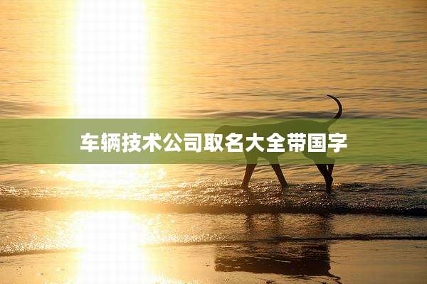 车辆技术公司取名大全带国字
