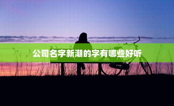 公司名字新潮的字有哪些好听