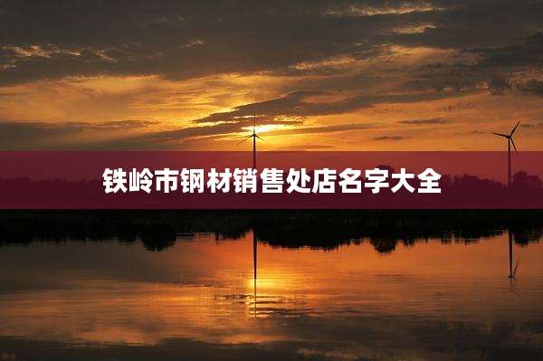 铁岭市钢材销售处店名字大全