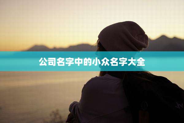 公司名字中的小众名字大全