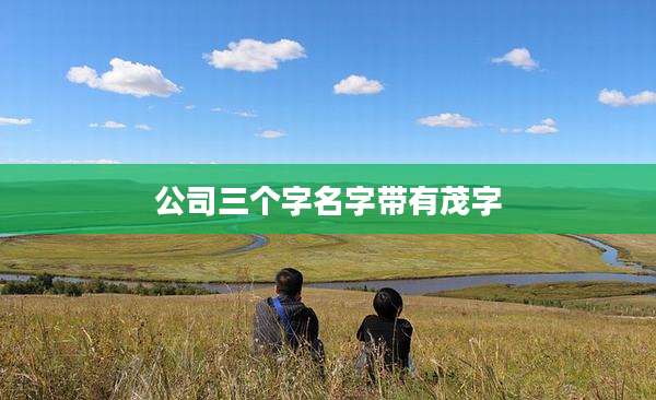 公司三个字名字带有茂字