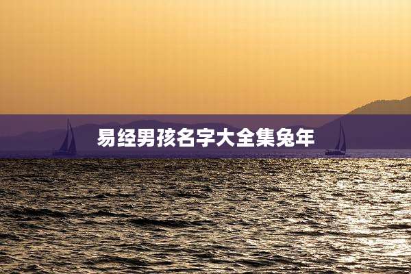 易经男孩名字大全集兔年