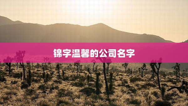 锦字温馨的公司名字