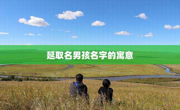 延取名男孩名字的寓意