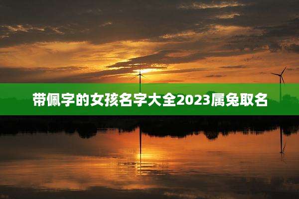 带佩字的女孩名字大全2023属兔取名
