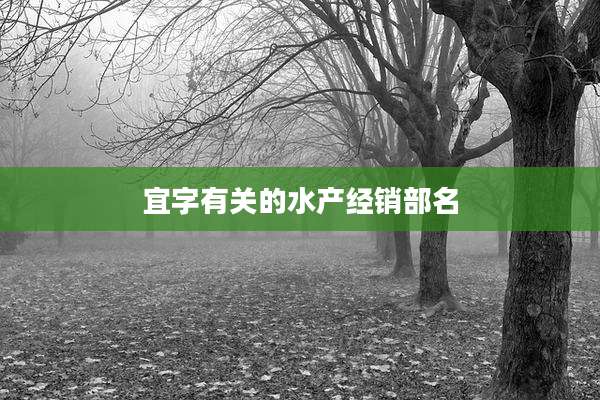 宜字有关的水产经销部名