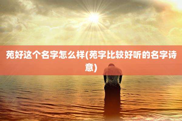苑好这个名字怎么样(苑字比较好听的名字诗意)