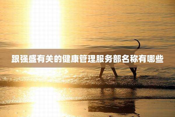 跟强盛有关的健康管理服务部名称有哪些
