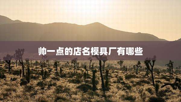 帅一点的店名模具厂有哪些
