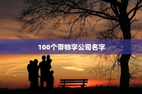 100个带物字公司名字