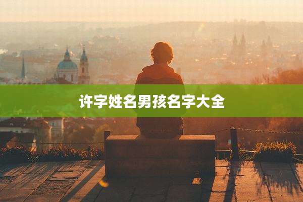 许字姓名男孩名字大全