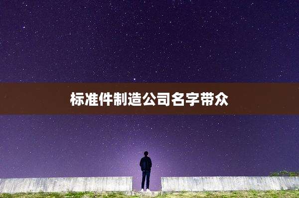 标准件制造公司名字带众