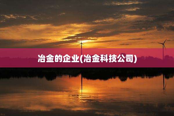 冶金的企业(冶金科技公司)