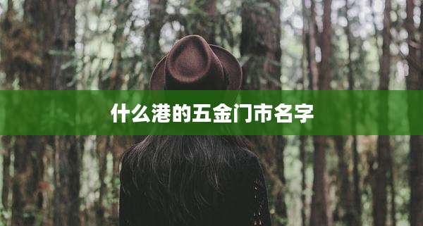 什么港的五金门市名字