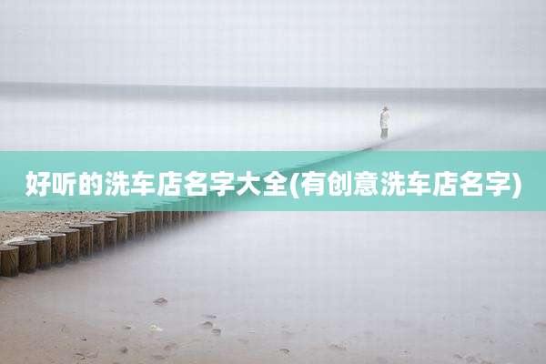 好听的洗车店名字大全(有创意洗车店名字)
