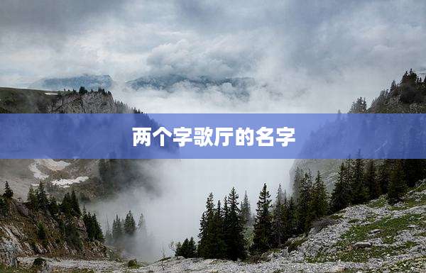 两个字歌厅的名字
