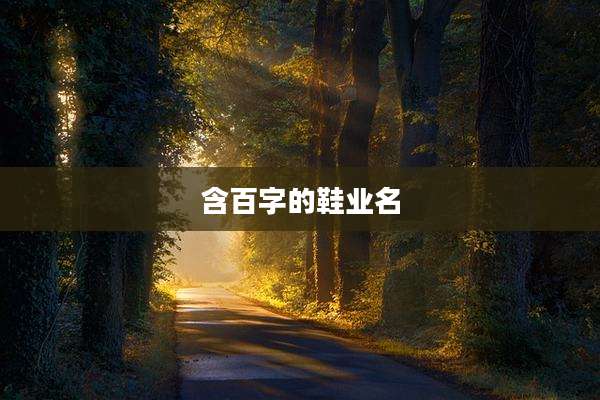 含百字的鞋业名