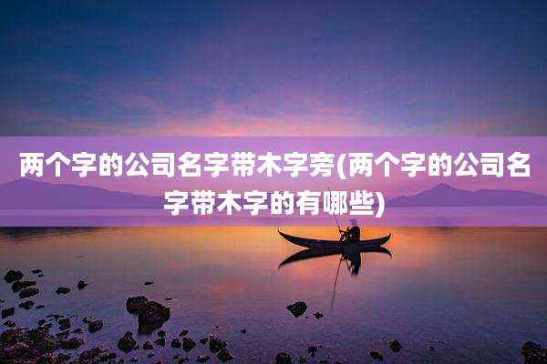 两个字的公司名字带木字旁(两个字的公司名字带木字的有哪些)