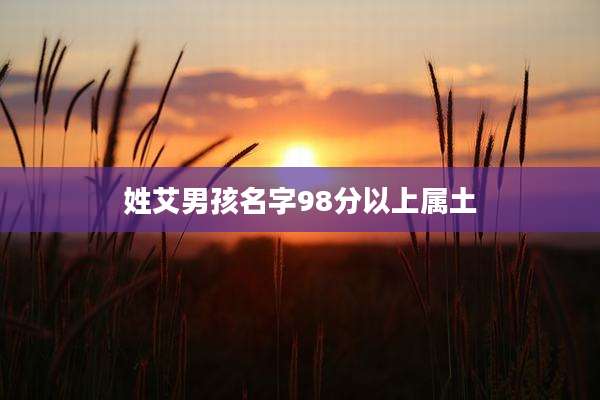姓艾男孩名字98分以上属土