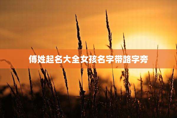 傅姓起名大全女孩名字带路字旁