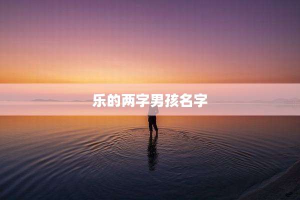乐的两字男孩名字