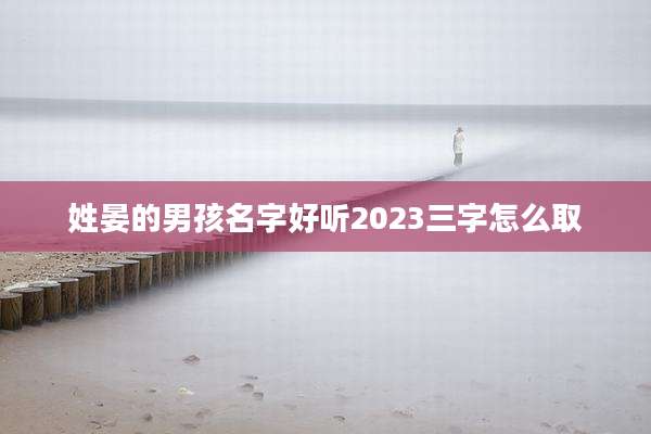 姓晏的男孩名字好听2023三字怎么取