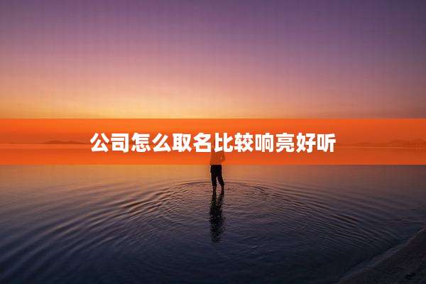 公司怎么取名比较响亮好听