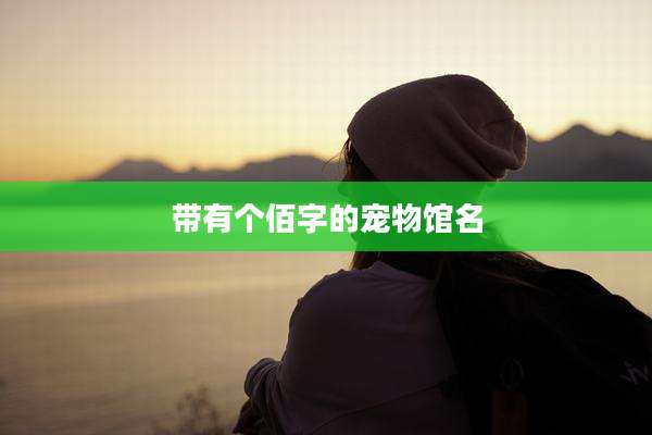 带有个佰字的宠物馆名