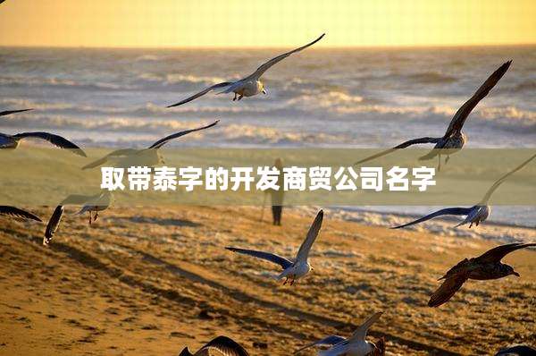 取带泰字的开发商贸公司名字