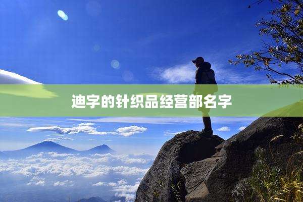 迪字的针织品经营部名字