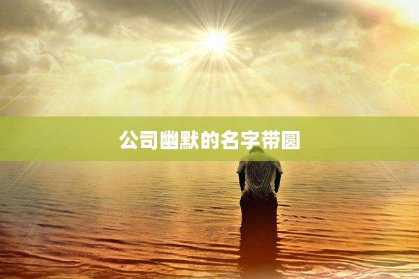 公司幽默的名字带圆