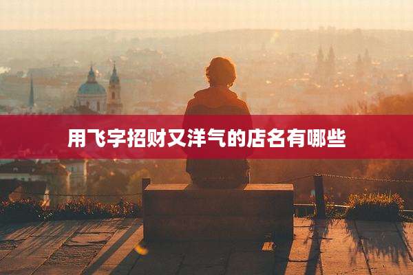 用飞字招财又洋气的店名有哪些