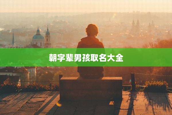 朝字辈男孩取名大全