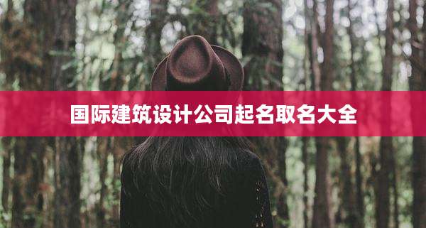 国际建筑设计公司起名取名大全